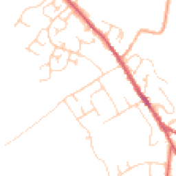Daytime road noise heatmap for IP6 8BX