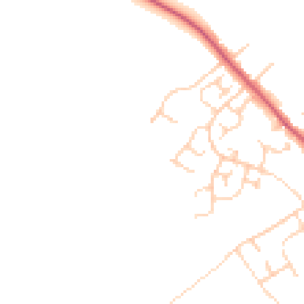 Daytime road noise heatmap for IP6 8FY