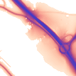 Daytime road noise heatmap for IP6 8LL