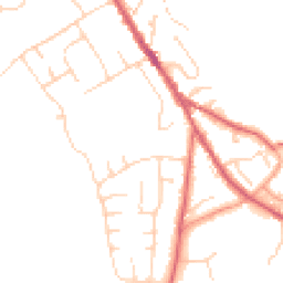 Daytime road noise heatmap for IP6 8SZ