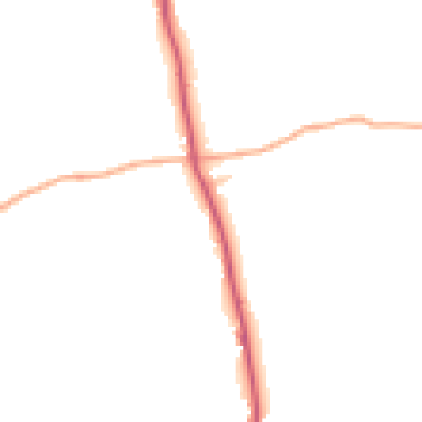 Daytime road noise heatmap for IP6 9EJ