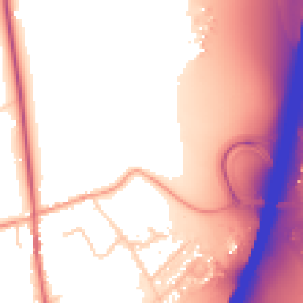 Daytime road noise heatmap for IP8 3AD