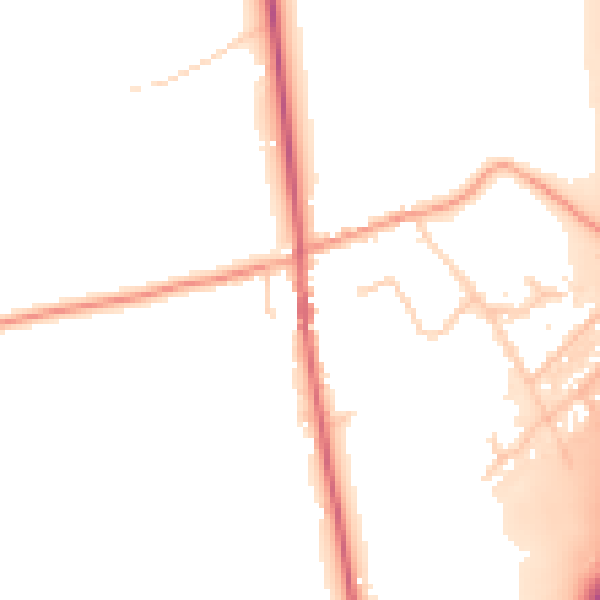 Daytime road noise heatmap for IP8 3AH