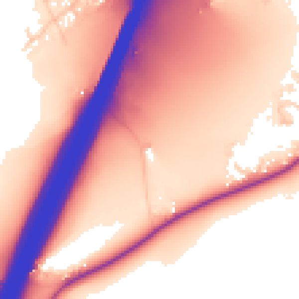 Daytime road noise heatmap for IP8 3AU