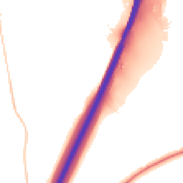 Night-time road noise heatmap for IP8 3AX