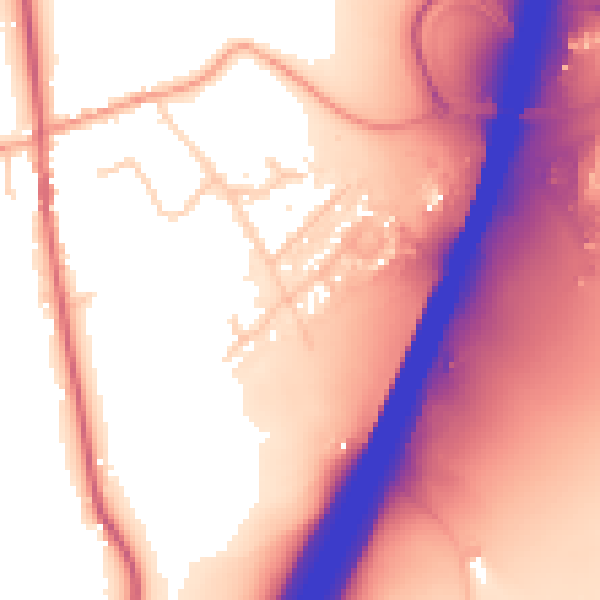 Daytime road noise heatmap for IP8 3AY