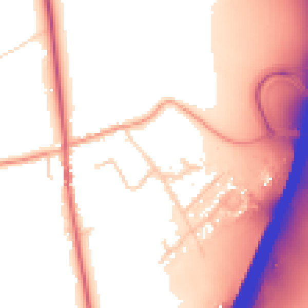 Daytime road noise heatmap for IP8 3BA