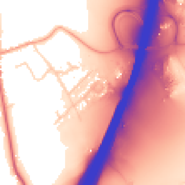 Daytime road noise heatmap for IP8 3BE
