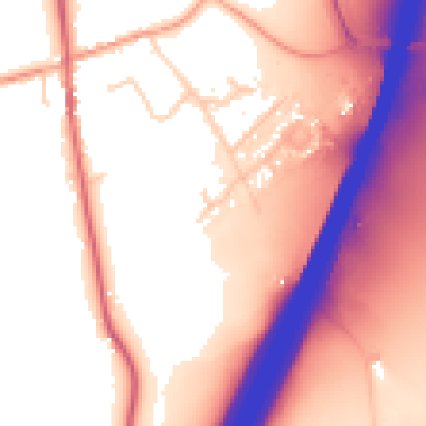 Daytime road noise heatmap for IP8 3BF