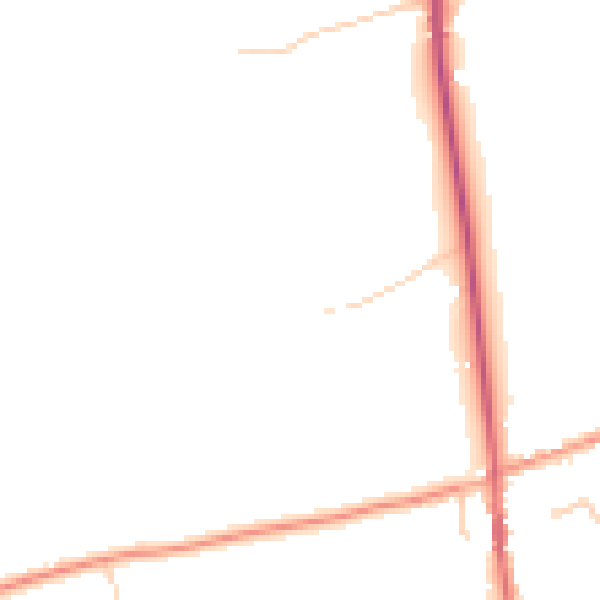 Daytime road noise heatmap for IP8 3BP