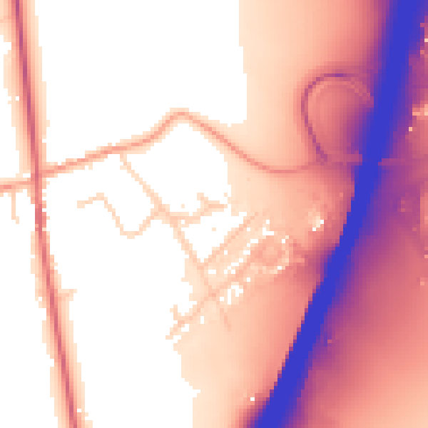 Daytime road noise heatmap for IP8 3BQ