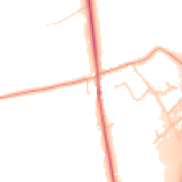 Daytime road noise heatmap for IP8 3DG