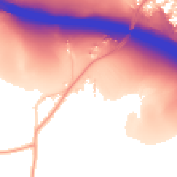 Daytime road noise heatmap for IP8 3FE