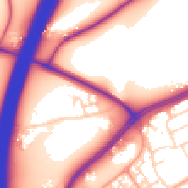 Daytime road noise heatmap for IP8 3FJ