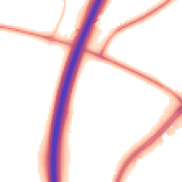 Night-time road noise heatmap for IP8 3FW