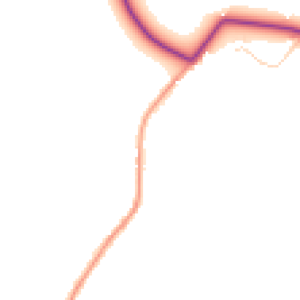 Daytime road noise heatmap for IP8 3GP