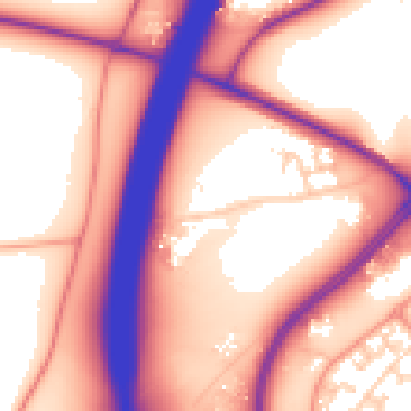 Daytime road noise heatmap for IP8 3HL