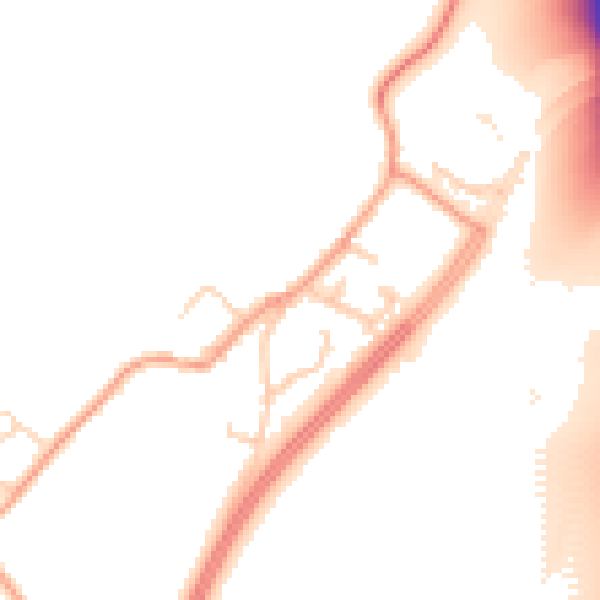 Daytime road noise heatmap for IP8 3HS