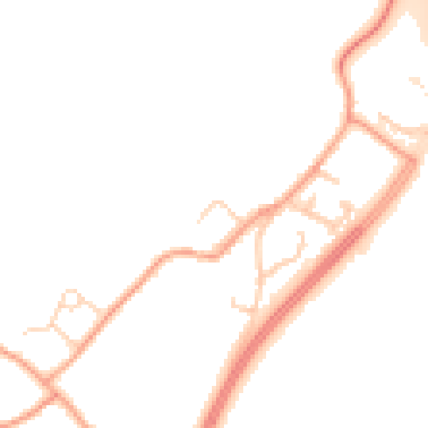 Daytime road noise heatmap for IP8 3HZ