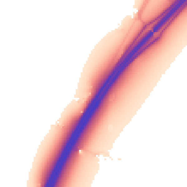 Daytime road noise heatmap for IP8 3JJ