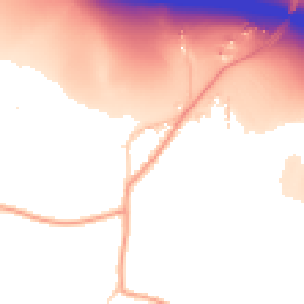 Daytime road noise heatmap for IP8 3LP