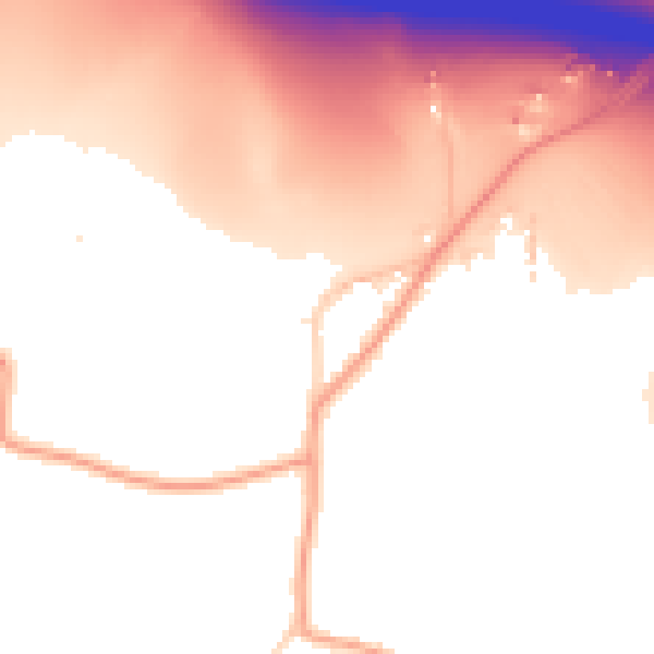 Daytime road noise heatmap for IP8 3LR