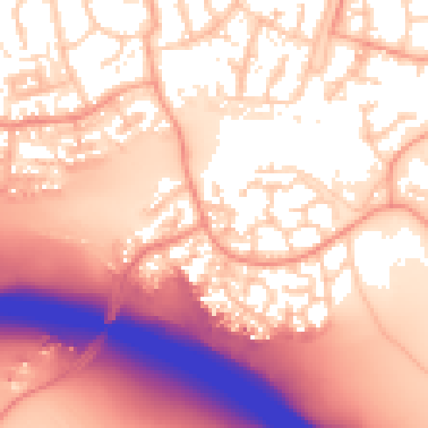 Daytime road noise heatmap for IP8 3PH