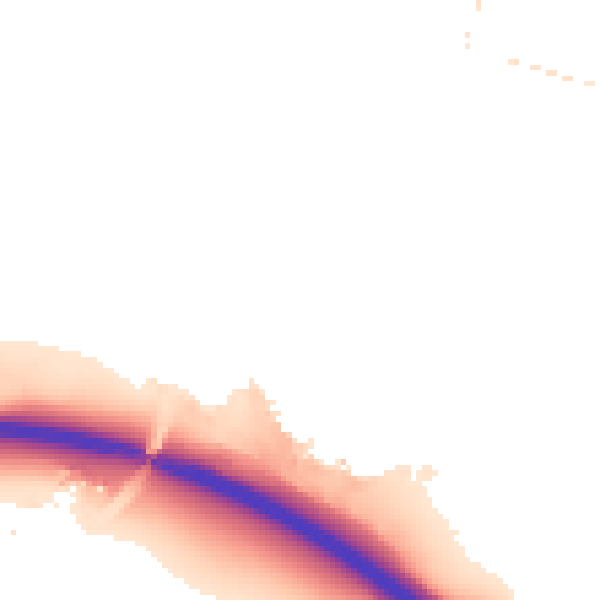 Night-time road noise heatmap for IP8 3PH