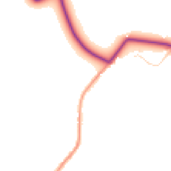 Daytime road noise heatmap for IP8 3PR
