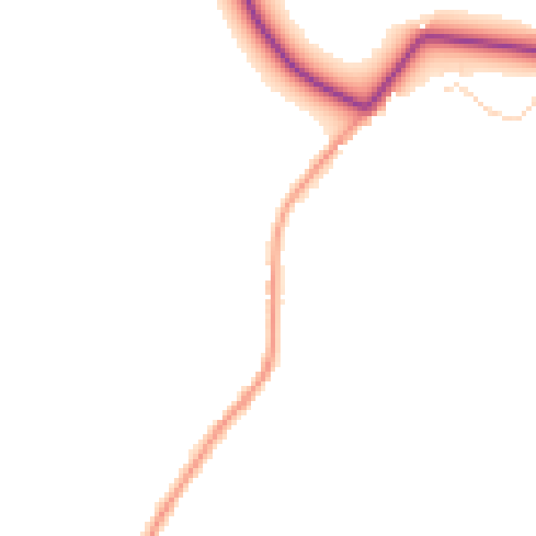 Daytime road noise heatmap for IP8 3PW