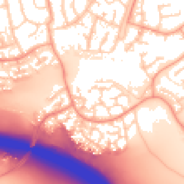 Daytime road noise heatmap for IP8 3QX