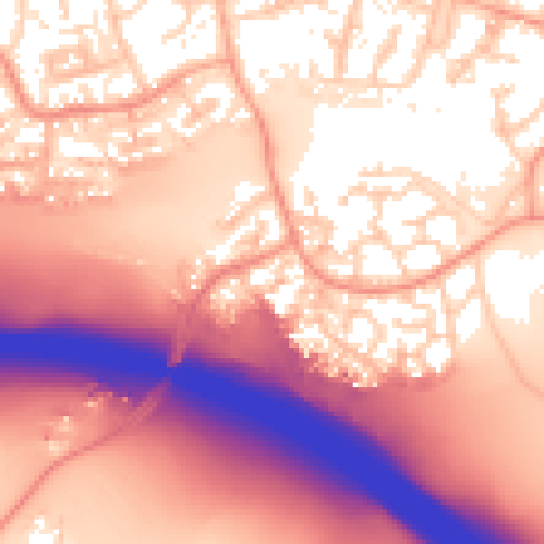 Daytime road noise heatmap for IP8 3TE