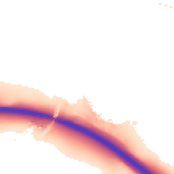 Night-time road noise heatmap for IP8 3TE