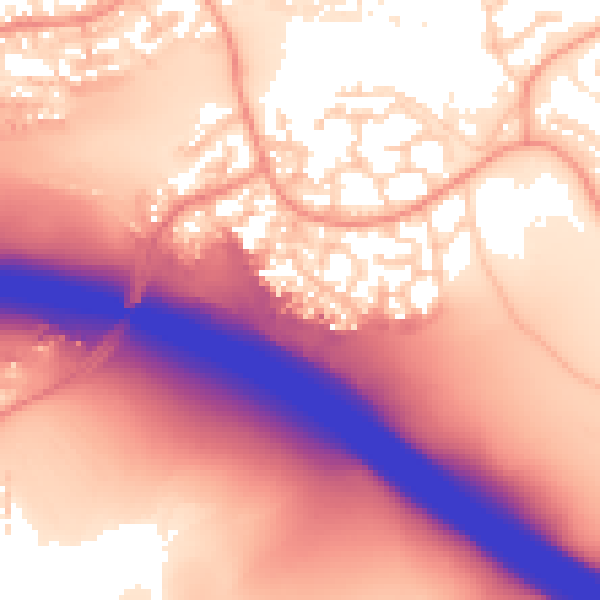 Daytime road noise heatmap for IP8 3TF