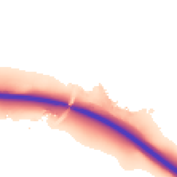 Night-time road noise heatmap for IP8 3TH