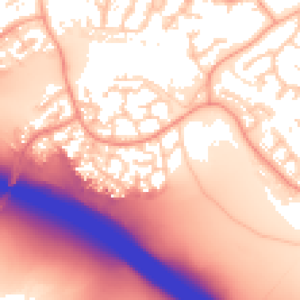 Daytime road noise heatmap for IP8 3UB