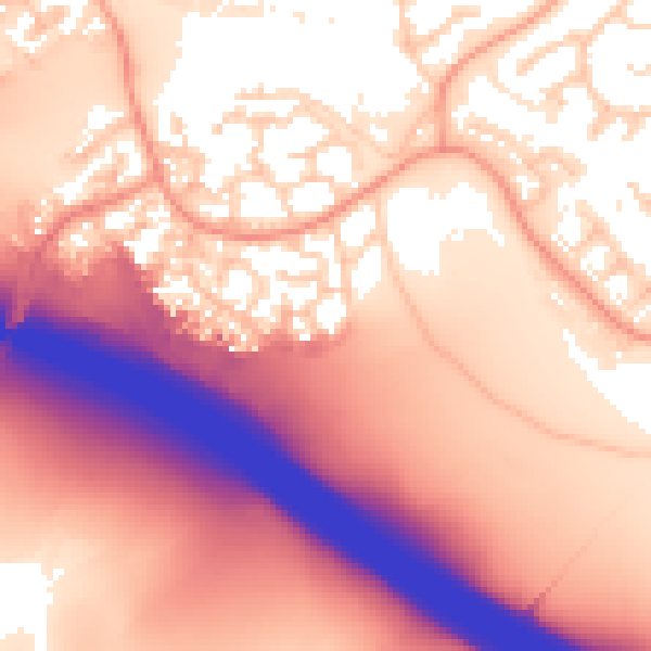 Daytime road noise heatmap for IP8 3UD