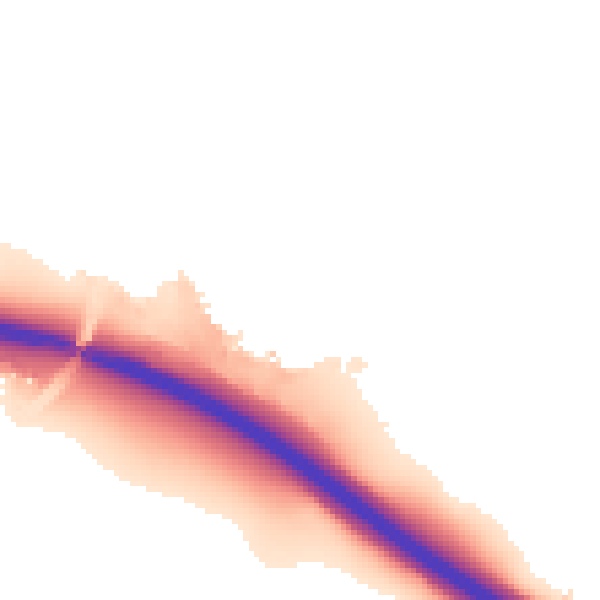 Night-time road noise heatmap for IP8 3UJ