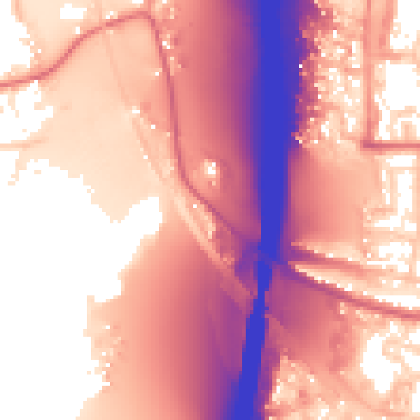 Daytime road noise heatmap for IP8 4BB