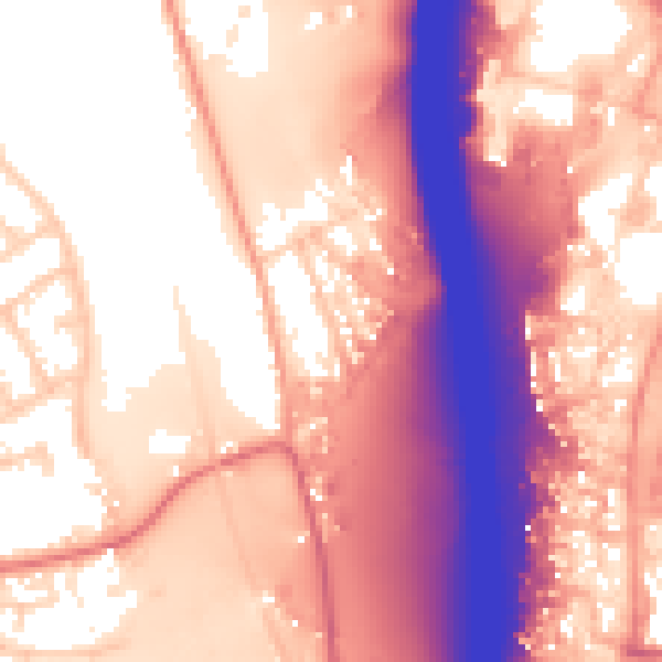 Daytime road noise heatmap for IP8 4BN
