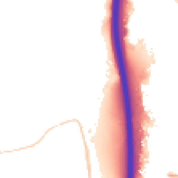 Night-time road noise heatmap for IP8 4BN