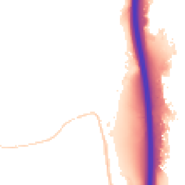 Night-time road noise heatmap for IP8 4BP