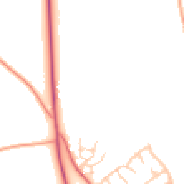 Daytime road noise heatmap for IP8 4FS