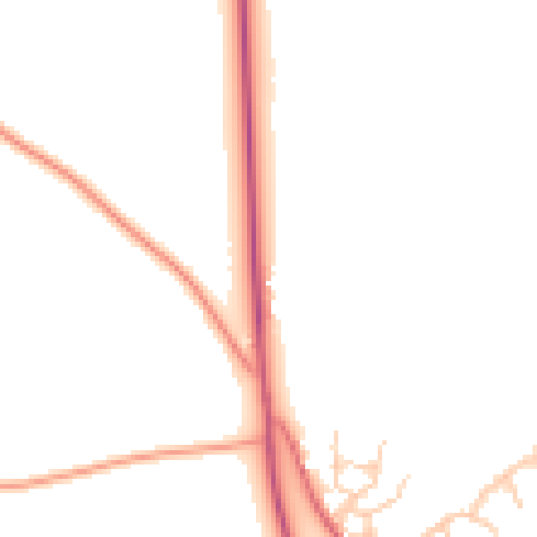 Daytime road noise heatmap for IP8 4JS