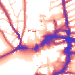Daytime road noise heatmap for KT1 1AE