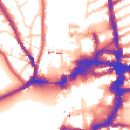Daytime road noise heatmap for KT1 1AF