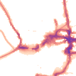 Night-time road noise heatmap for KT1 1AF