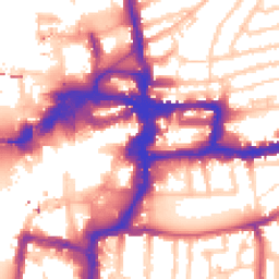 Daytime road noise heatmap for KT1 1AR