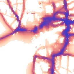 Daytime road noise heatmap for KT1 1AS