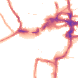 Night-time road noise heatmap for KT1 1AS
